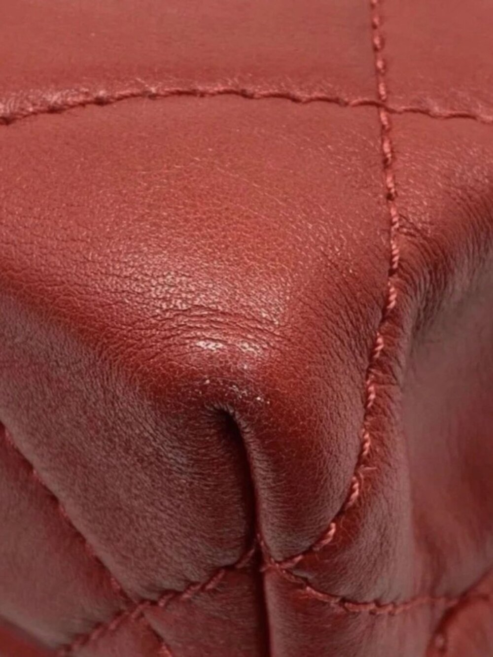 7803164CR T6 Chanel Shoulder Bag Red Leather - Picture 7 of 12